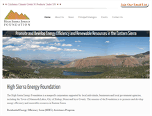Tablet Screenshot of highsierraenergy.org